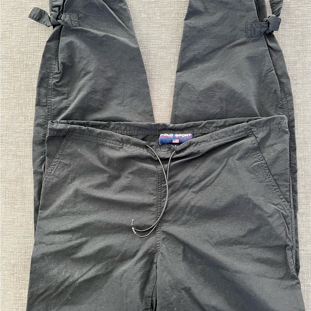 Polo Sport Ralph Lauren Vintage Black Nylon Pants Sz S